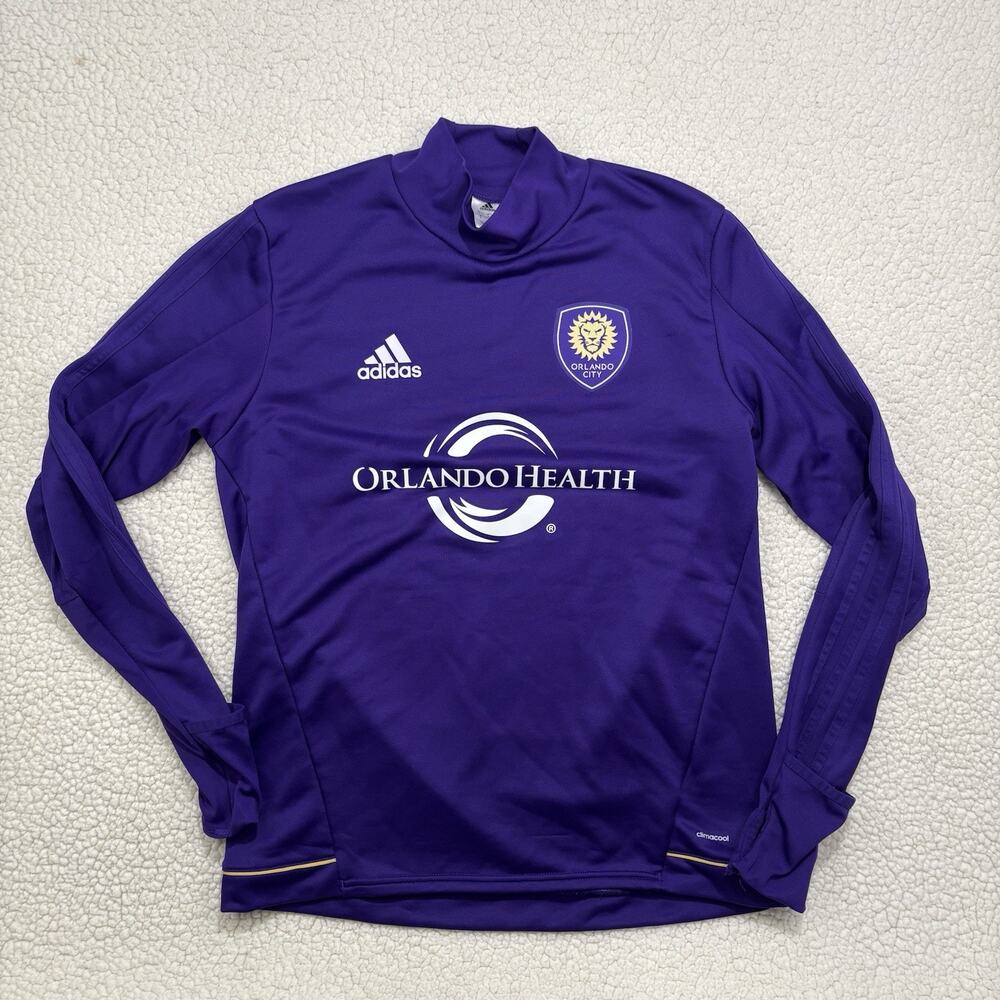 Adidas Orlando City SC Long Sleeve Training Shirt MLS Soccer Jersey Men M Purple